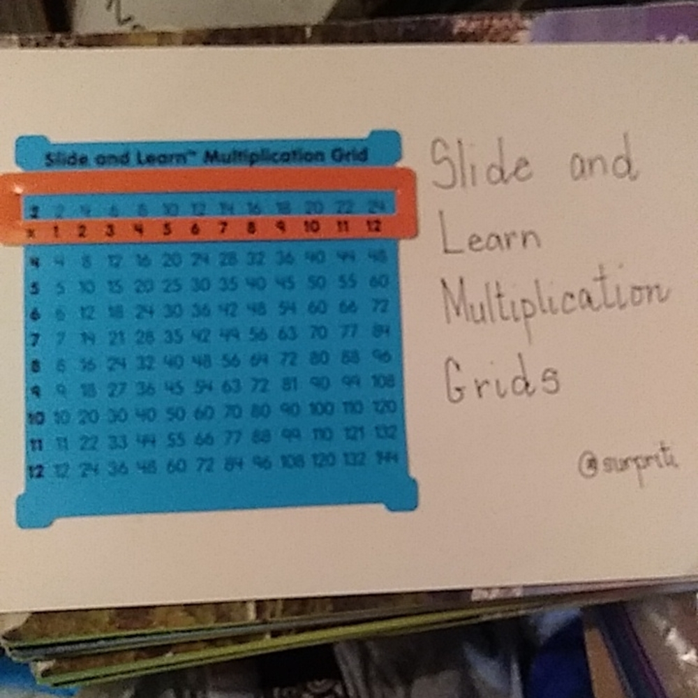 NWT Slide and Learn Multiplication Grid